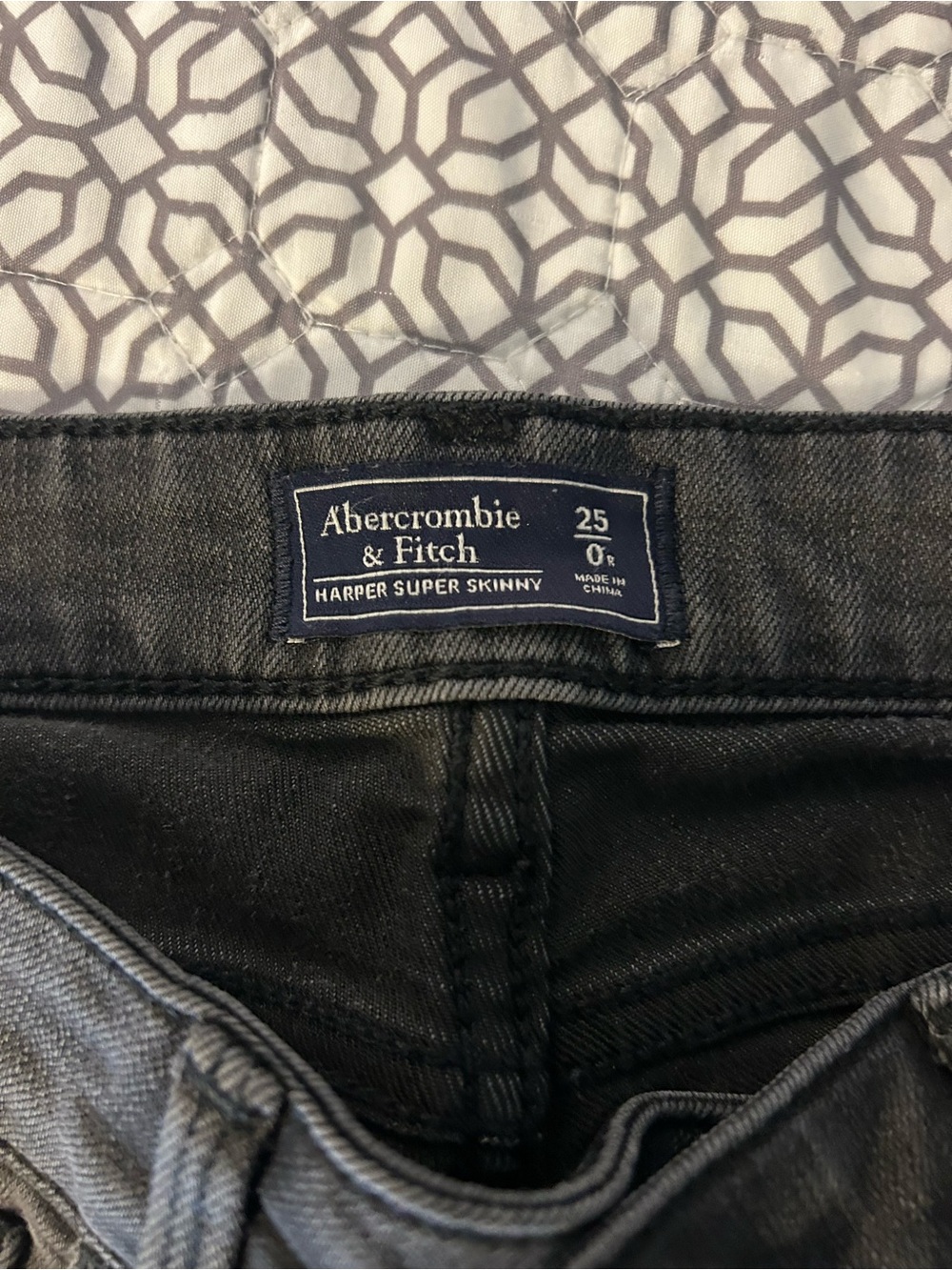 Abercrombie & Fitch Women's Charcoal Black Skinny Jeans